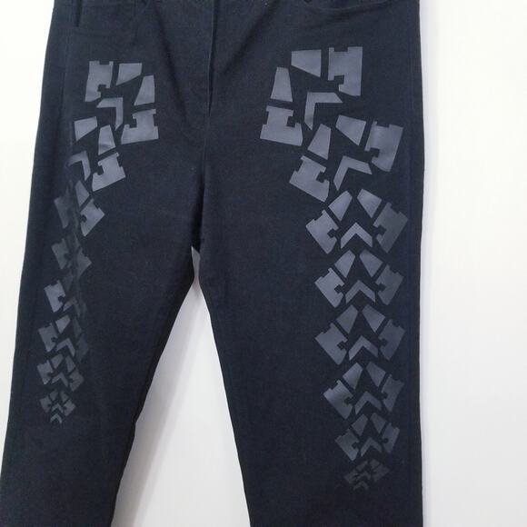Alexander Wang x H&M Pattern Art Slim Black Denim - Picture 4 of 13